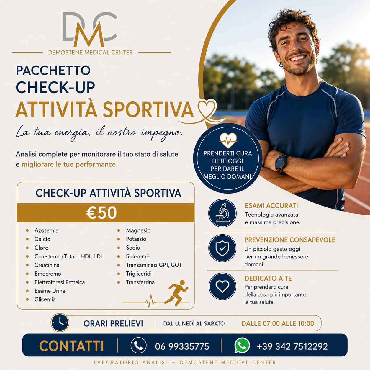 Pacchetto Check-up attività sportiva del Demostene Medical Center