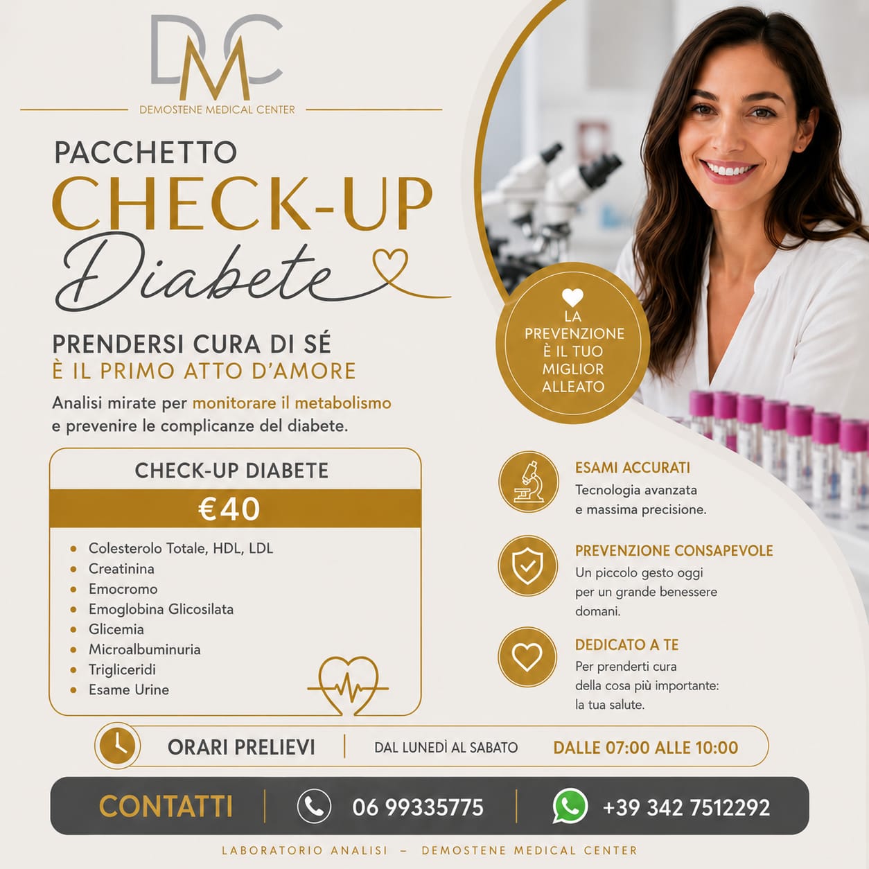 Pacchetto Check-up diabete del Demostene Medical Center