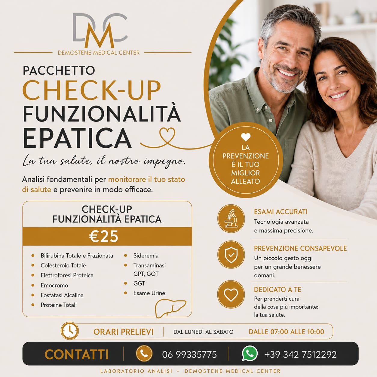 Pacchetto Check-up funzionalità epatica del Demostene Medical Center