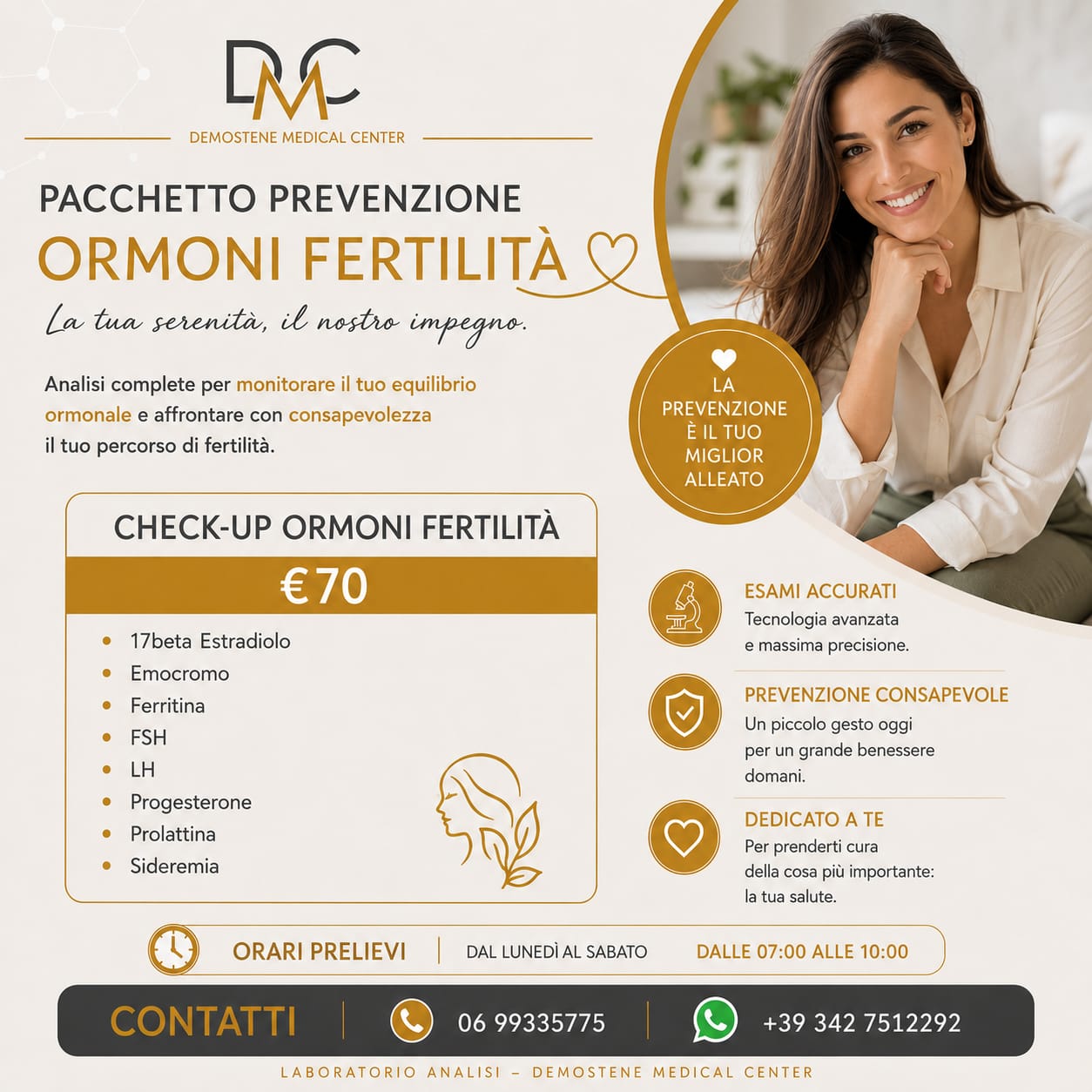 Pacchetto Check-up ormoni fertilità del Demostene Medical Center
