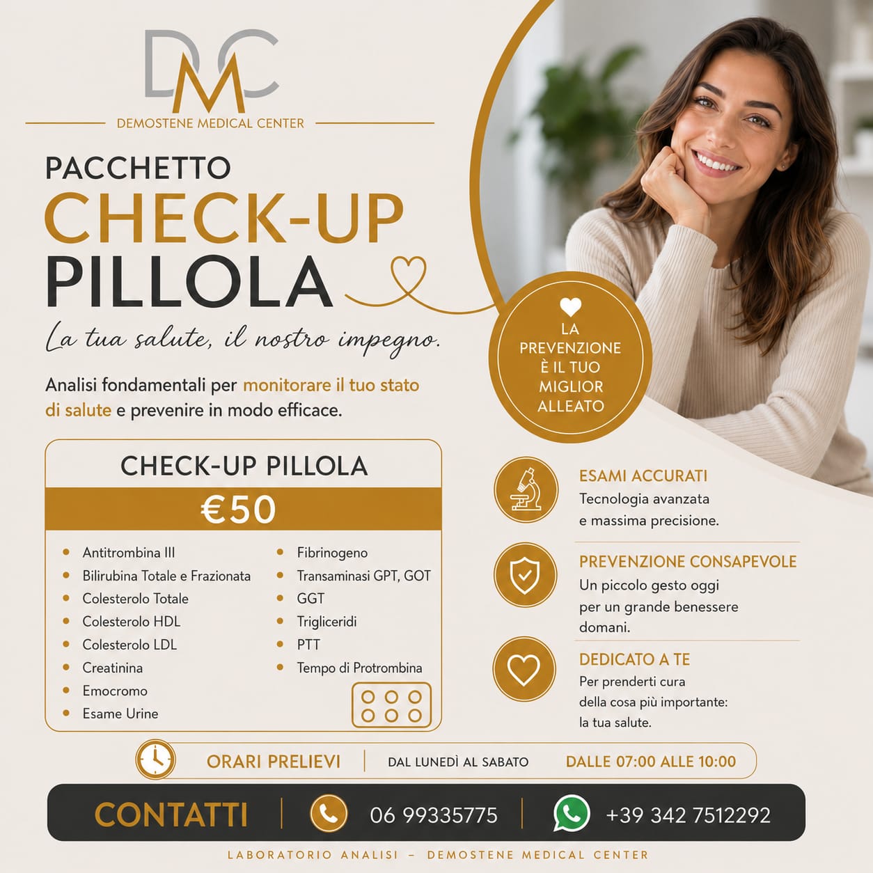 Pacchetto Check-up pillola del Demostene Medical Center