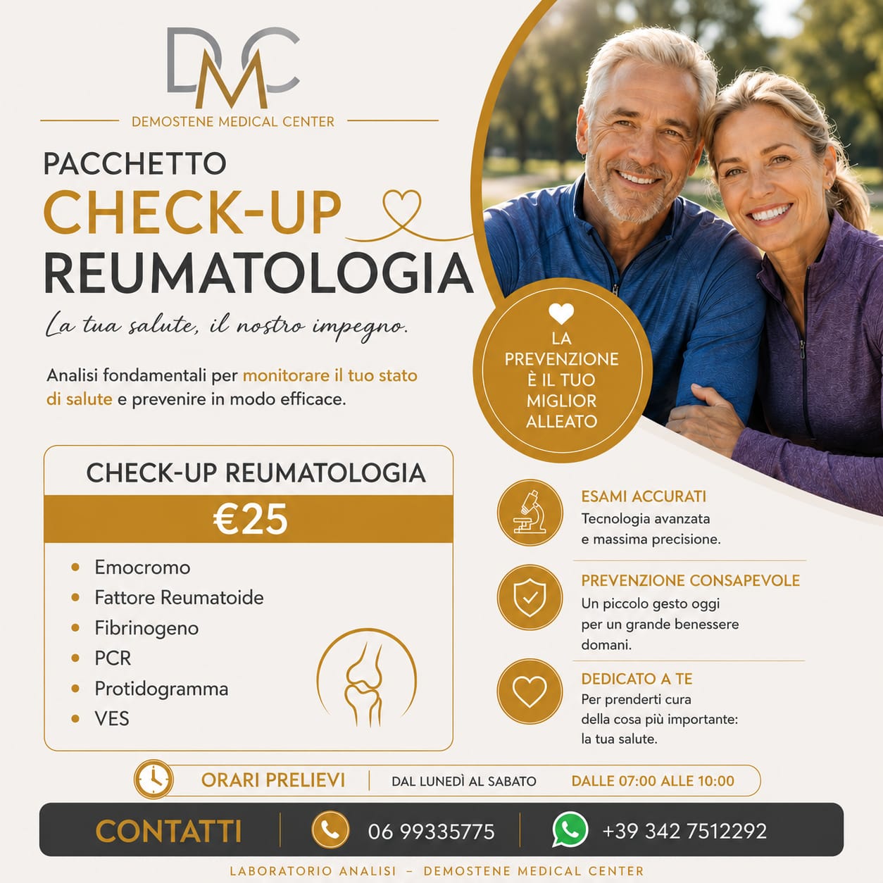 Pacchetto Check-up reumatologia del Demostene Medical Center
