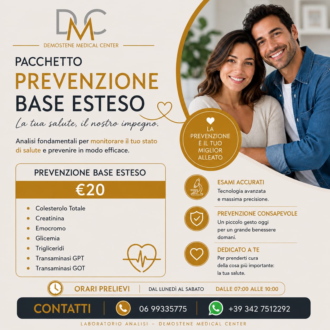 Pacchetto Prevenzione base esteso del Demostene Medical Center