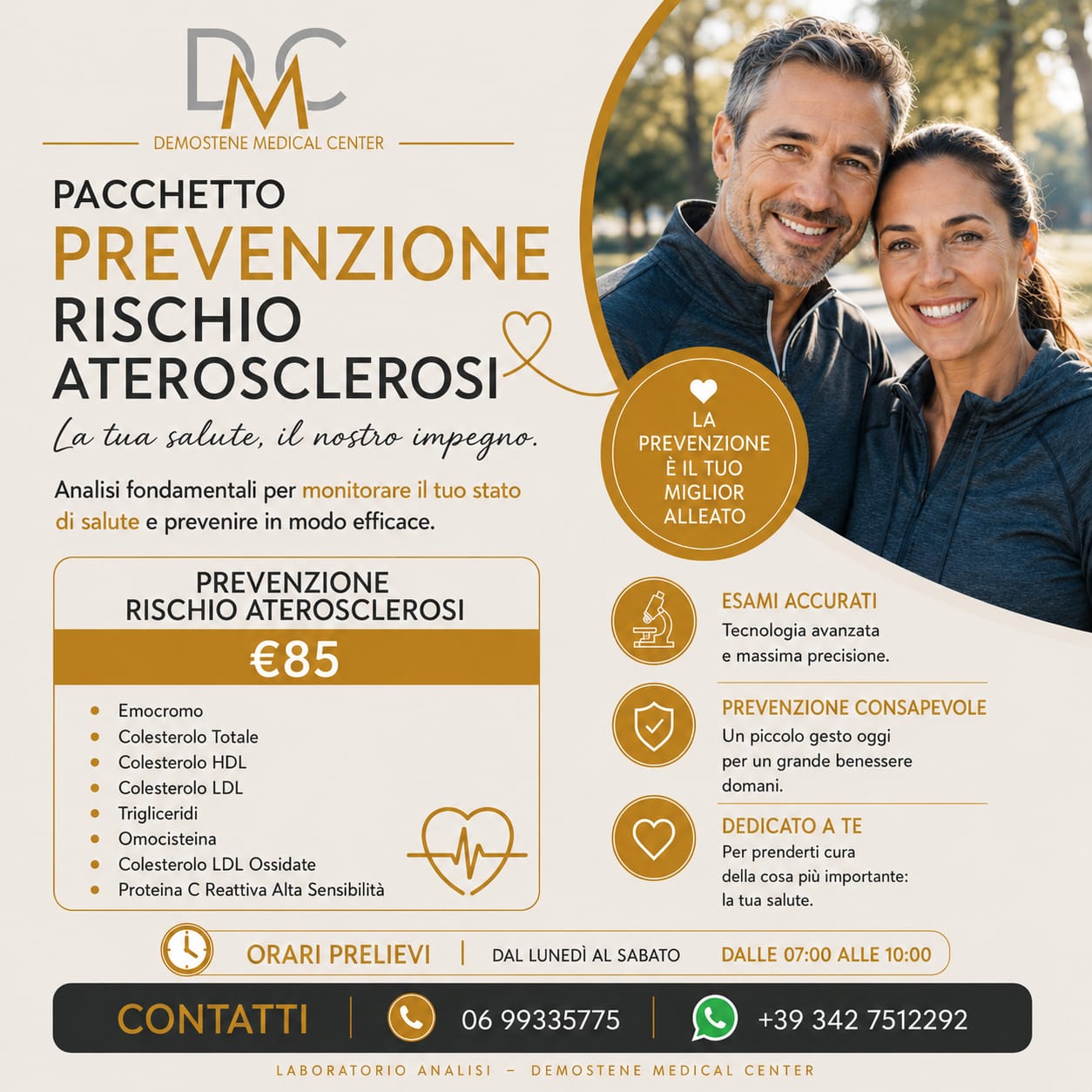 Pacchetto Prevenzione rischio aterosclerosi del Demostene Medical Center